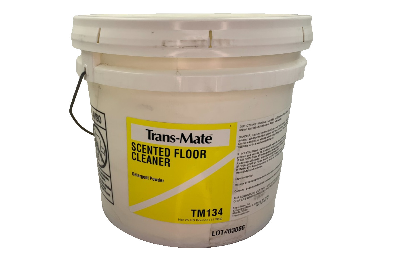 Trans-Mate TM134 Scented Shop Floor Cleaner Alkaline Powdered Detergent 25 lbs