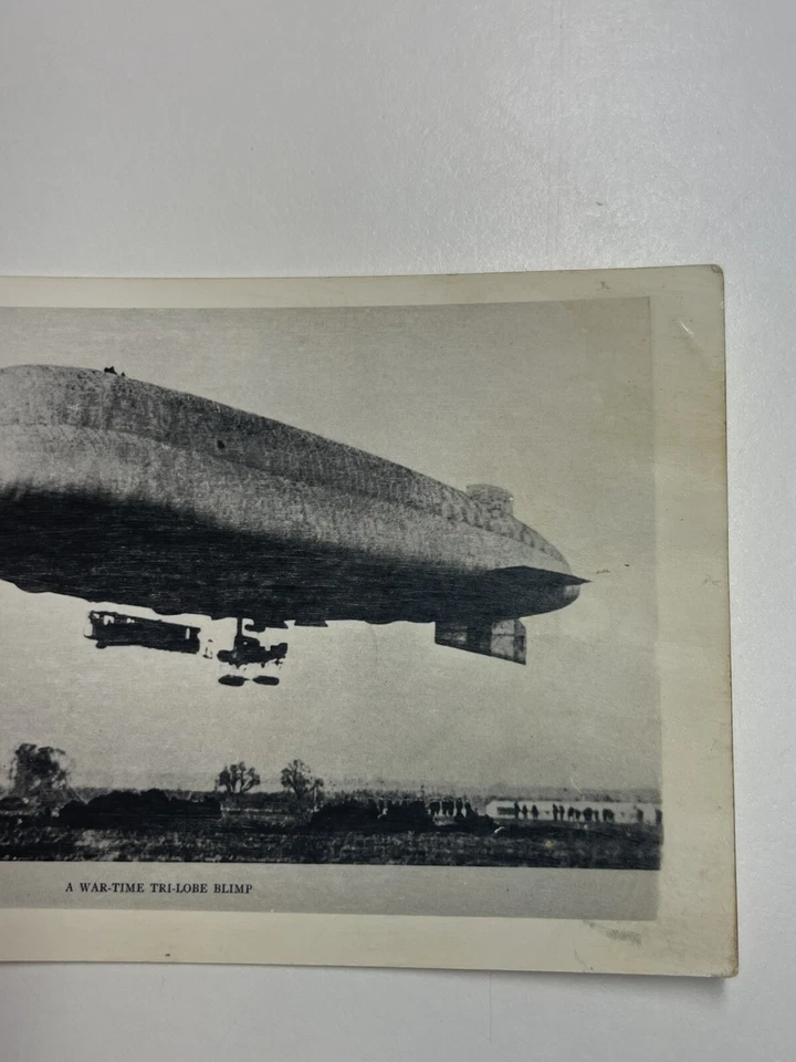 Raro ~ Graf Zeppelin RPPC Postal A WAR-TIME TRI-LOBE DIRIGIBLE EE. UU. Marina Fotografía Foto 3 de 4