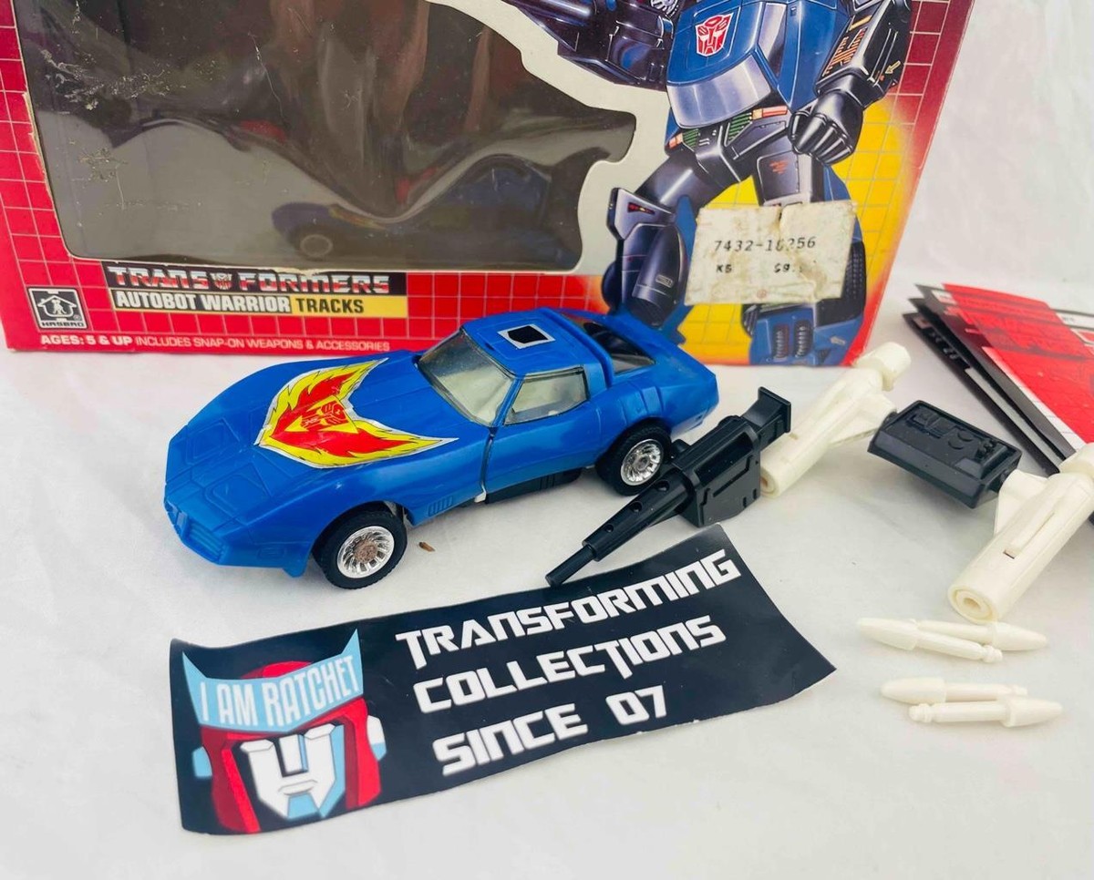 Transformers Original G1 1985 Tracks Complete w/ Box Nice Figure