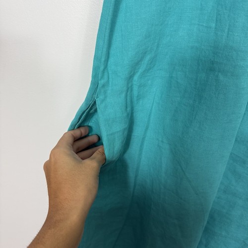 Chico’s Linen Popover Dress in Aqua Azul NWT size 4 - Picture 5 of 7