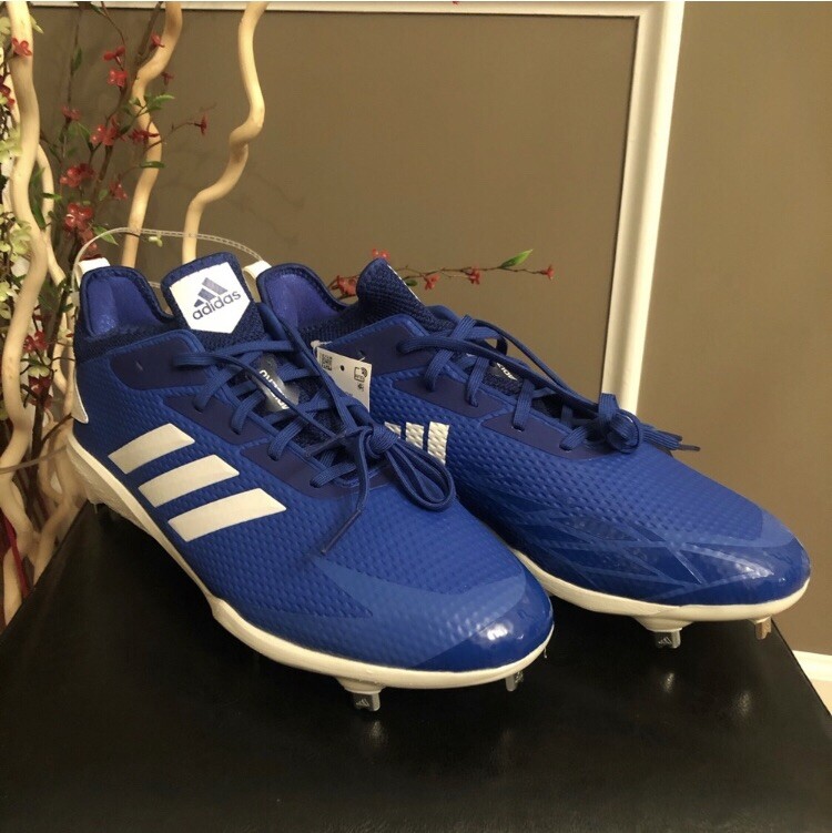 Adidas Adizero Afterburner Baseball Cleats Blue Mens Size 13