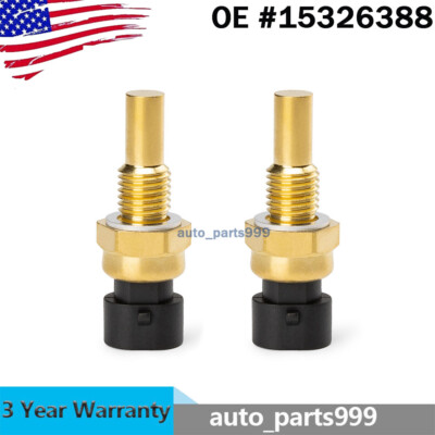 2Pcs Coolant Temperature Temp Sensor For GM GMC TPI TBI LT1 LS1 LS2 4.8 5.3 6.0