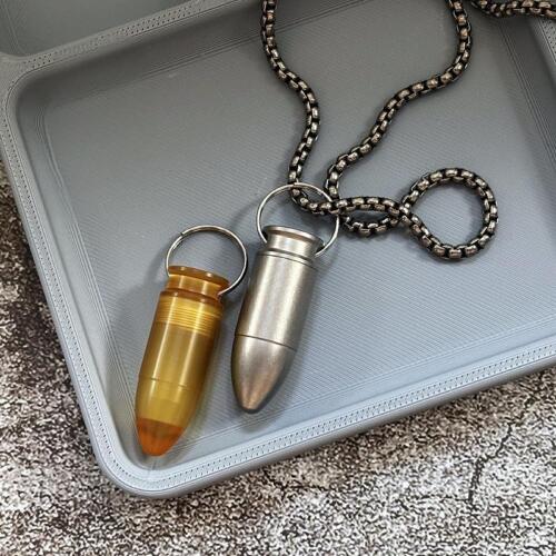 PEI Titanium Waterproof Pill Holder Case Organizer Container Keychain EDC Gift - Picture 6 of 18
