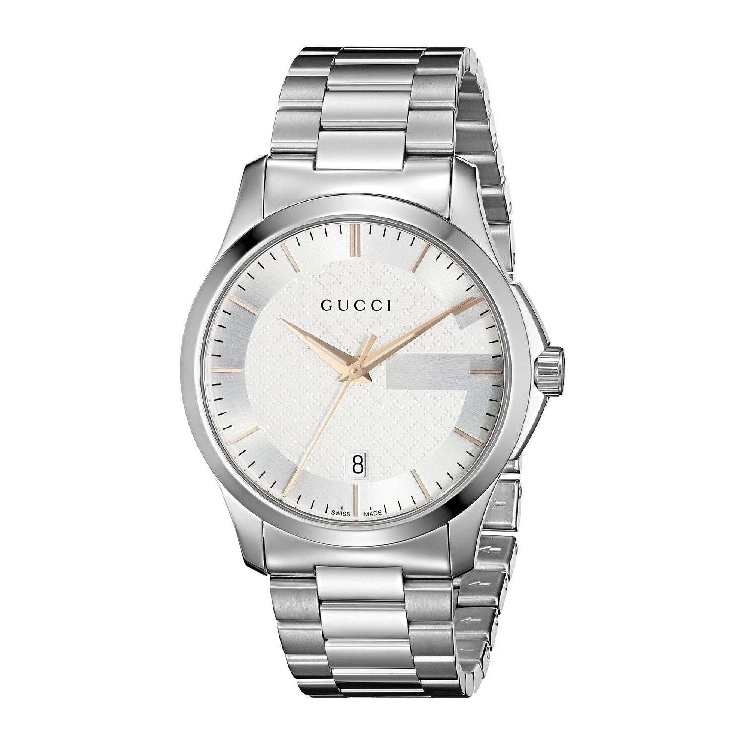 Montre pour homme Gucci YA126442 G Timeless 38 mm en acier inoxydable