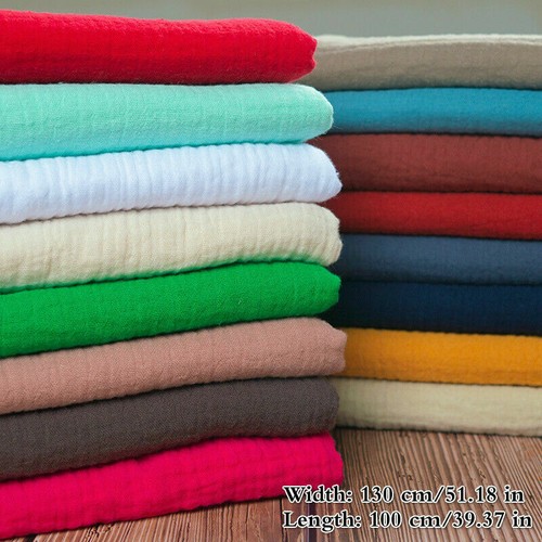Double Layer Pleated Cotton Fabric Solid Skirt Apparel Material By Metre - Picture 3 of 21