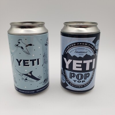 Yeti Stash Can Limited Edition Empty Pop-Top Secret Storage Set of 2 / R22