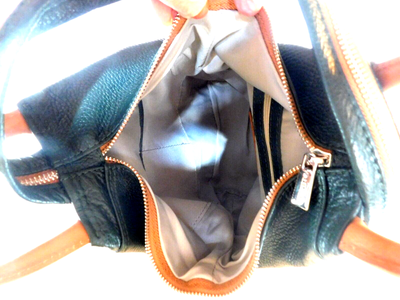 Valentina Italian Twist Zip Convertible Sling Backpack Emerald Green NWT Valentina | Bags | Valentina Genuine Leather Made In Italy  main image 3