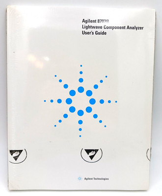 Agilent Technologies 8703B Lightwave Component Analyzer Users Guide