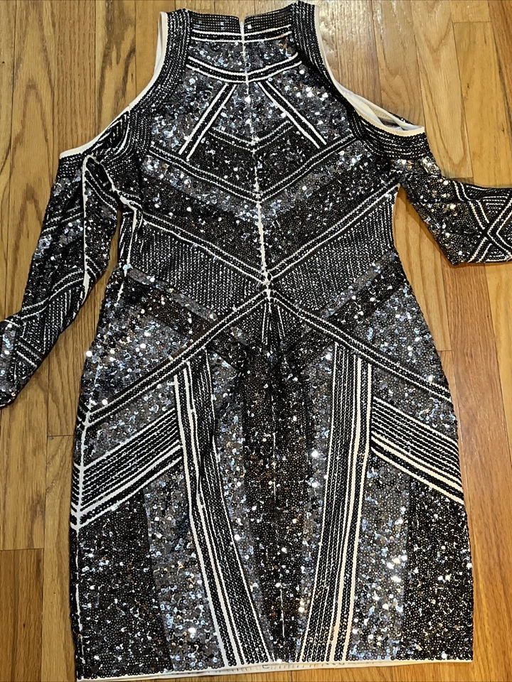 Express aztec sequin dress Homecoming Prom Cocktail M - Imagem 4 de 4