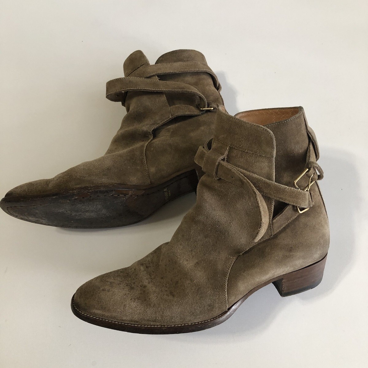 SAINT LAURENT PARIS Wyatt Jodhpur Men's Boots In Tobacco SAINT LAURENT PARIS Wyatt Jodhpur Men's Boots In Tobacco