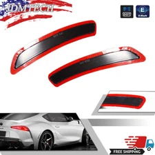 Fits 20-25 Toyota GR Supra Smoked Lens Rear Fender Side Marker Light Reflectors