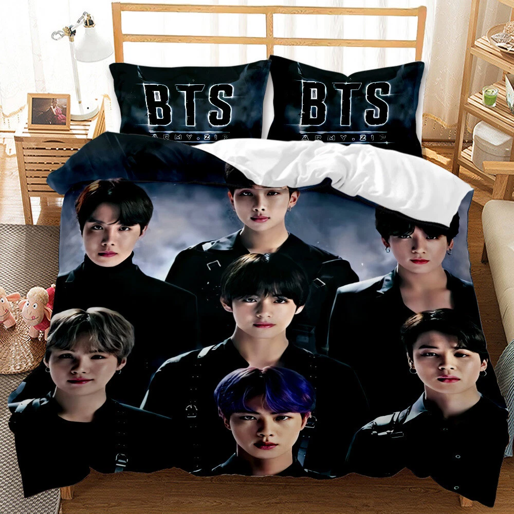 BTS Bangtan Boys Bedding Set Single/Double/Queen/King Cover Set