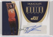 2017-18 Panini Immaculate Modern Marks Gold 9/10 Derrick Favors #MK-DFV Auto 2ct