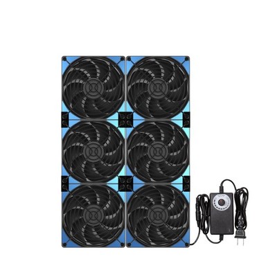 120mmx6 720mm Adjustable Computer PC Box Vent Fans 3V-12V Speed 