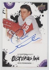 2025-26 Detroit Red Wings Centennial Octopus Ink Pete Stemkowski #OI-PS Auto av1