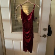 Velvet Burgundy Fashion Nova Mini Dress Size Small