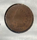 Better Date 1869 Indian Head Cent Good Condition