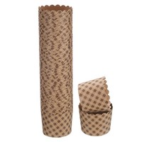 50Pcs PapierbackföRmchen 6 Oz Braunes Kraftpapier MuffinföRmchen Cupcake Kariert
