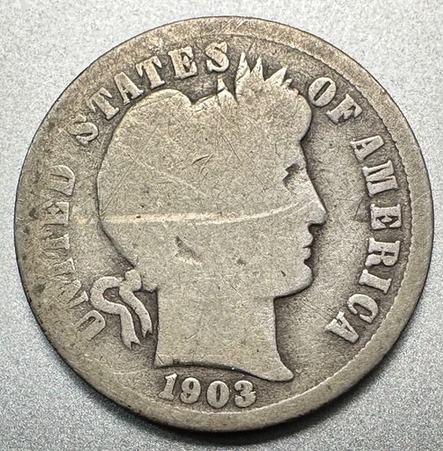 1903-S   BARBER DIME   GOOD DETAILS    KEY DATE  #1443