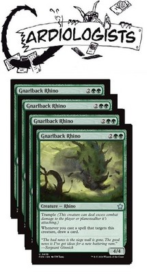 Gnarlback Rhino x4 |Magic the Gathering  MTG | Foundations | Uncommon | NM