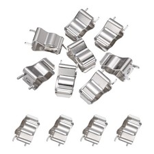 8Pcs Fuse Clips for 10 x 38mm Glass Ceramic Tube Holder Clamps,Silver