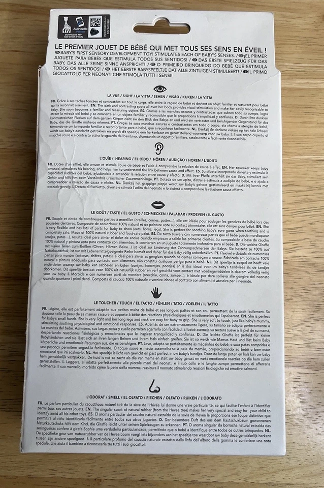 Sophie The Giraffe La Baby Natural Rubber Teether Toy, 7.25" TALL - Image 2 of 4