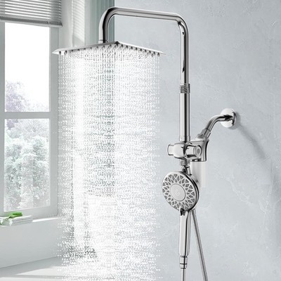 SINGSUO Filtered Rain Shower Head Handheld Combo Chrome