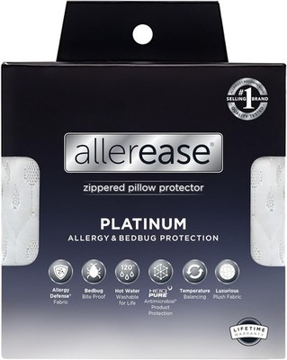 AllerEase Platinum Allergy Knit Pillow Protector King