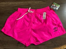 Vintage Umbro American Neon Pink Shorts Adult Large NEW