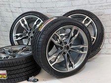 19" Wheels With Tires Fit BMW 3 4 5 Series Gray Machined 19x8.5 19x9.5 NEW