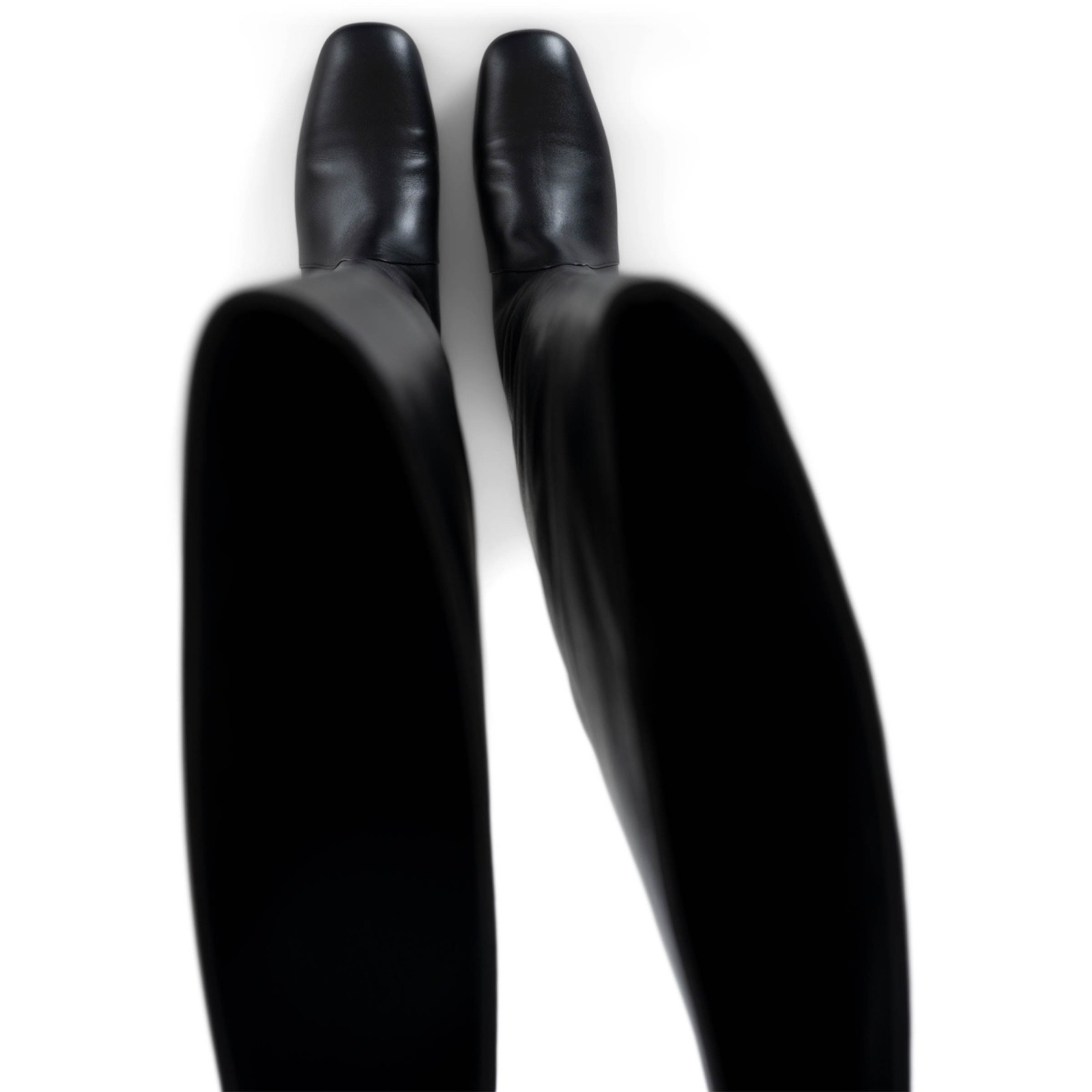 73326 auth CHRISTIAN DIOR black leather 2024 D-TOWN OVERKNEE Boot Shoes 38.5 image 5