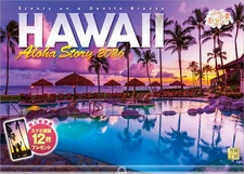 Hawaii Aloha Story Wall Calendar 2026 Landscape 23.6x16.5in Japanese Style New