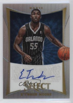 2012-13 Panini Select Silver Prizm 83/199 E'Twaun Moore #208 Rookie Auto RC 0c2