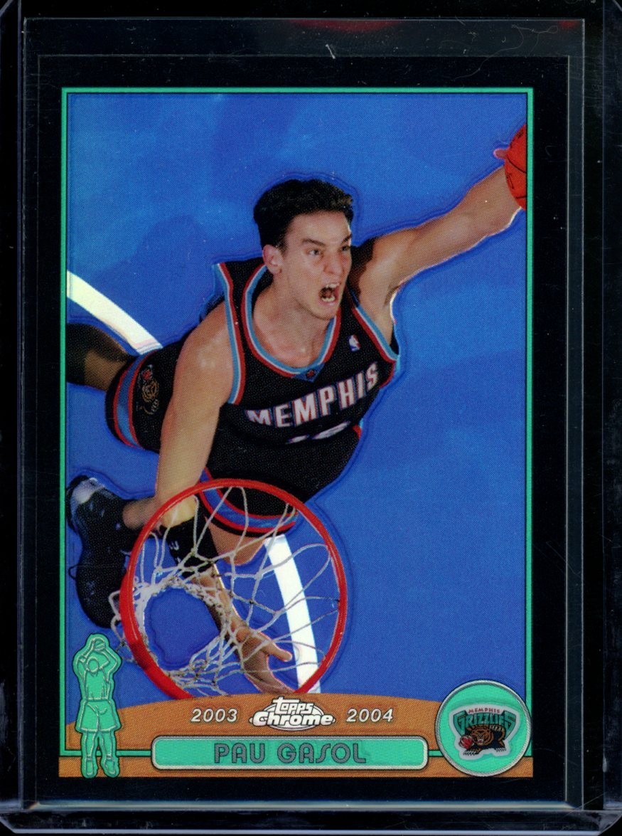 2003-04 Topps Chrome #19 Pau Gasol Black Refractor /500