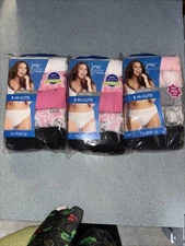 Just My Size Cotton Briefs Panties Plus Sz 13 15 Pairs Hi Cut Pink Lot New Packs