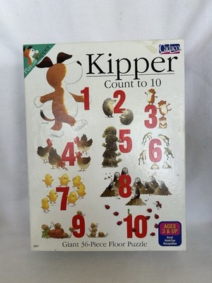 1999 Kipper The Dog Figure Mick Inkpen Giant 36 Piece Puzzle Count