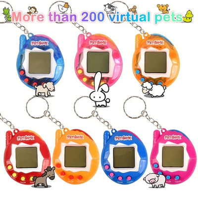 168-in-1 Virtual Cyber Pet Toy - Transparent Nostalgic Electronic