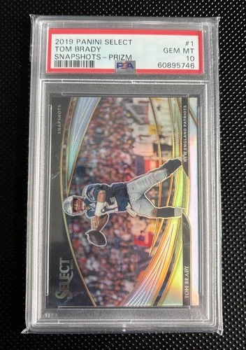 2019 Panini Select - Snapshots Tom Brady #1 Silver Prizm PSA 10