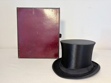 Antiker Zylinder Hut Chapeau Claque Top Hat Loge Klappzylinder Gr 59 XL TOP