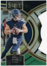 2023 Panini Select -Premier Level Black & Green Prizm Die-Cut #148 Will Levis RC