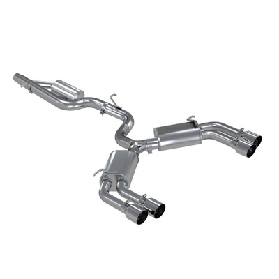 MBRP S4601304 Cat-Back Quad Exit 3'' Dia Steel Exhaust System for 15-20 Audi S3