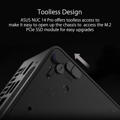 ASUS NUC 14 Pro Tall Barebone Kit in Black - RNUC14RVHI30000UI - Afbeelding 8 van 10