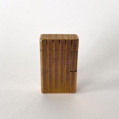 Vintage S.T. Lighter Dupont Paris Gas, Gold Plated, Vertical Line - 1970s - Picture 3 of 22