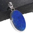 Lapis Lazuli 925 Silver Plated Pendant 1.9" Handmade Gift Jewelry Trendy GW