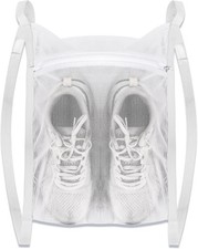 Sneaker Wash Dry Large Net Bag Dryer Mesh Zipper and Strap Laundry Bags