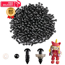 MUCUNNIA 400pcs 6mm Safety Eyes for Amigurumi with Washers Plastic 6mm,