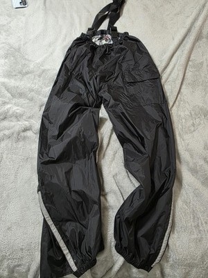Tour Master Defender Rain Pants Mens XL Black Motorcycle Waterproof Reflective