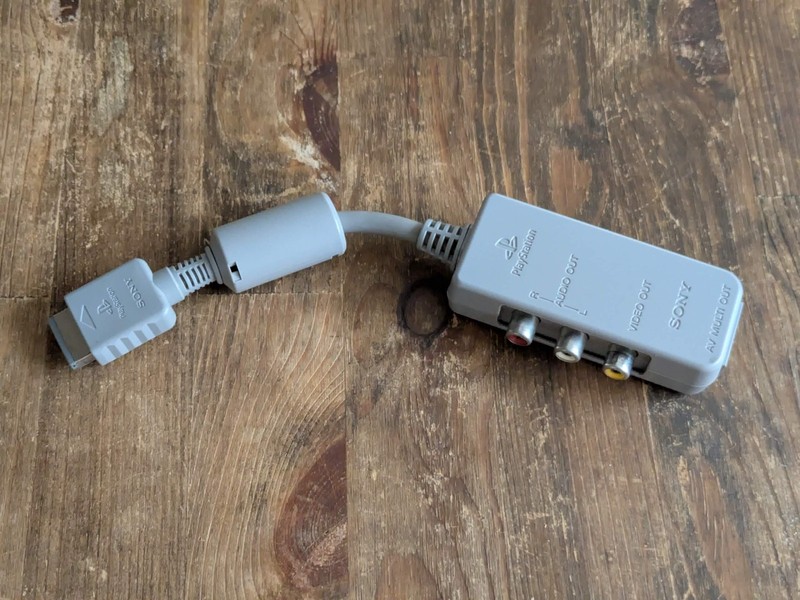 Sony PlayStation PS1 PS2 Multi Out AV Adapter Cable SCPH-1160 Official Guncon