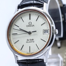 Vintage 1979 NEAR MINT OMEGA De Ville Cal.1332 Quartz Push Crown Date 33mm Men