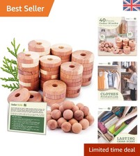 Cedar Blocks & Balls for Clothes Storage - Moth Repellents 40 Count